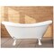 Castello Usa Daphne 69" White Acrylic Clawfoot Tub With White Feet CB-26-69-W-T-WH - alternate 3